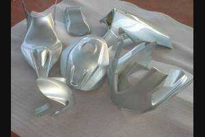 Lackierte Rennverkleidung Aprilia RSV4 2015 - 2020 mit 2 Farben + frei Grafiken Grey - MXPCRV6936