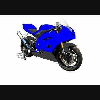 Lackierte Rennverkleidung Yamaha R6 2017 - 2024 mit 2 Farben - MXPCRV7015