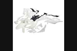 Complete and unpainted fairings in abs with front fender 