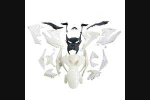 Complete and unpainted fairings in abs with front fender 