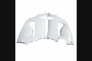 Complete and unpainted fairing with front fender in abs 