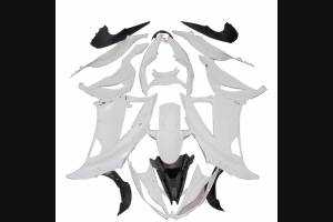 Complete and unpainted fairings in abs with front fender 