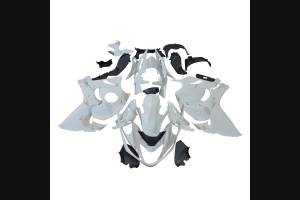 Complete and unpainted fairings in abs with front fender 