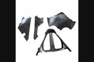 Complete and unpainted fairings in abs with front fender 