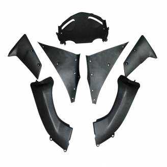 Complete and unpainted fairing in abs with front fender INJ 