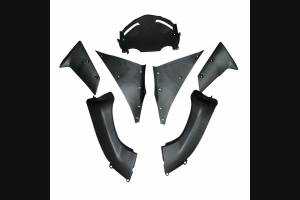 Complete and unpainted fairing in abs with front fender INJ 
