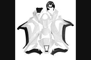 Complete and unpainted fairing in abs with front fender INJ 
