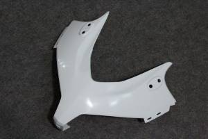 Complete and unpainted fairing in abs with front fender 