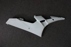 Complete and unpainted fairing in abs with front fender INJ 