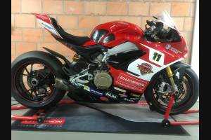 Complete and painted fairings with back seat Neoprene seat DUCV4CHP