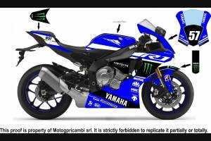 Complete and painted fairings Yamaha R1 2015 - 2018 YAMR17 MSTBZ