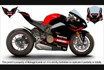 Carénages ABS peinture strett Ducati Panigale V4 pour Akrapovic Échappement DUCV4BR