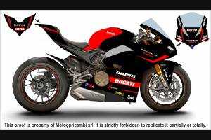 carenado ABS barnizado carrettera Ducati Panigale V4 para escape Akrapovic DUCV4BR