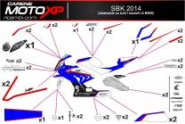 Kit de pegatinas compatible con Bmw S 1000RR 2015 - 2018 - MXPKAD8001