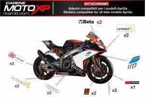 Sticker set compatible with Aprilia RSV4 2009 - 2014 - MXPKAD8014