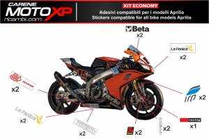 Sticker set compatible with Aprilia RSV4 2009 - 2014 - MXPKAD8028