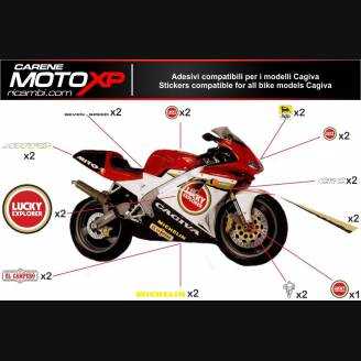 Kit Autocollants compatible avec Cagiva Mito EV. 1994 - 2007 - MXPKAD8339