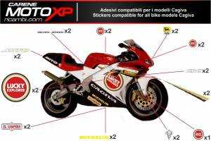 Aufkleber Satz kompatibel mit Cagiva Mito EV. 1994 - 2007 - MXPKAD8339
