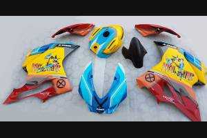 Complete and painted fairings with back seat original seat DUC99WLM