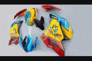 Complete and painted fairings with back seat original seat DUC99WLM