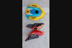Complete and painted fairings with back seat original seat DUC99WLM