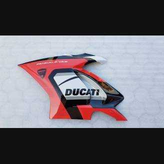 Complete and painted fairings with back seat Neoprene seat DUCV4LMT