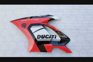 Complete and painted fairings with back seat Neoprene seat DUCV4LMT