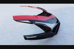 Complete and painted fairings with back seat Neoprene seat DUCV4LMT