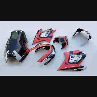 Complete and painted fairings with back seat Neoprene seat DUCV4LMT