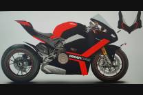 Complete and painted fairings with back seat Neoprene seat DUCV4BLRF