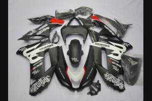 Complete and painted fairings in abs KWS 600 07 08 WHT