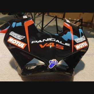 Complete and painted fairings with back seat Neoprene seat DUCV4BR18