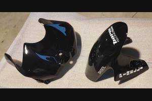 Complete and painted fairings with back seat Neoprene seat DUCV4BR18