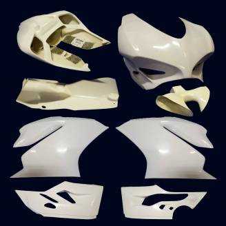 Complete fairings in 5 pieces without front fender Akrapovic silencer Vers.2 