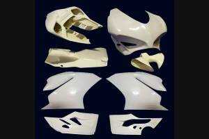 Complete fairings in 5 pieces without front fender Akrapovic silencer Vers.2 