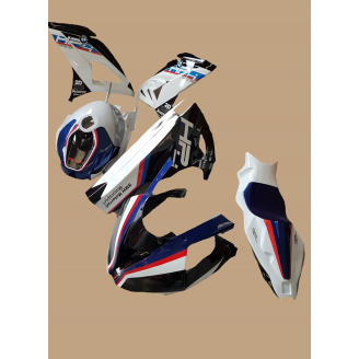 Complete and painted fairings + tank cover, screws, fasteners BHP418