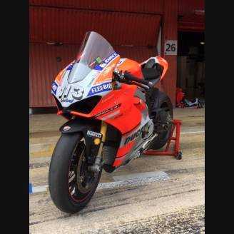 Complete and painted fairings with back seat seat DUCV4MT18 fluo