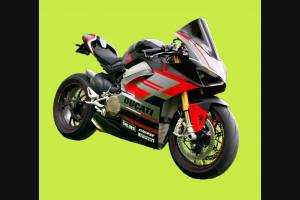 Complete and painted fairings in abs Ducati Panigale V4 for Akrapovic exhaust DUCV4 RFBL