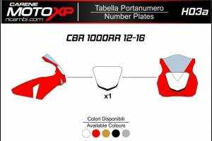 Plaque numero Honda Cbr 1000 RR 2012 - 2016 MXPKAV11983
