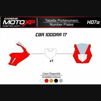 Placa porta número Honda Cbr 1000 RR 2017 - 2019 MXPKAV11984