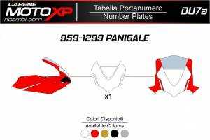 Plaque numero Ducati 959 1299 Panigale MXPKAV12237
