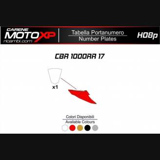 Placa porta número Honda Cbr 1000 RR 2017 - 2019 MXPKAV12250