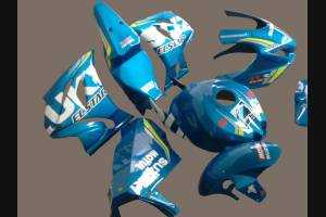 Painted Race Fairings Suzuki Gsxr 1000 2017 - 2019 + tank cover, screws, fasteners - MXPCRV11887
