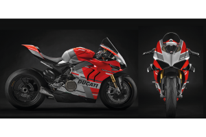 Carene stradali in abs verniciate compatibili con Ducati Panigale V4R per scarico Akrapovic - MXPCAV11956
