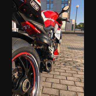 Painted street fairings in abs compatible with Ducati Panigale V4 V4S for Akrapovic exhaust - MXPCAV11947