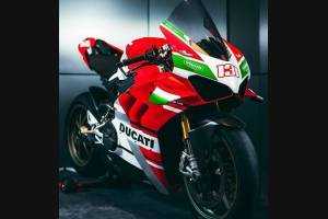 Lackierte Straße Verkleidung auf ABS kompatibel mit Ducati Panigale V4R fur Akrapovic Auspuff Matt fluo - MXPCAV11956