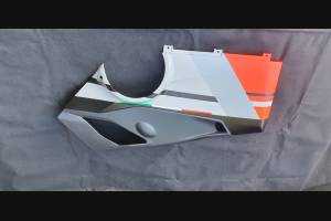 Painted street fairings in abs compatible with Ducati Panigale V4R for Akrapovic exhaust Matt fluo - MXPCAV11956