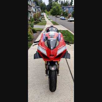 Painted street fairings in abs compatible with Ducati Panigale V4R for Akrapovic exhaust - MXPCAV12761