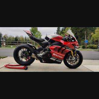 Painted street fairings in abs compatible with Ducati Panigale V4R for Akrapovic exhaust - MXPCAV12761
