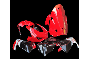 Lackierte Rennverkleidung Ducati Panigale V4 V4S 2020 + Schrauben, Schnellverschlüsse - MXPCRV12773